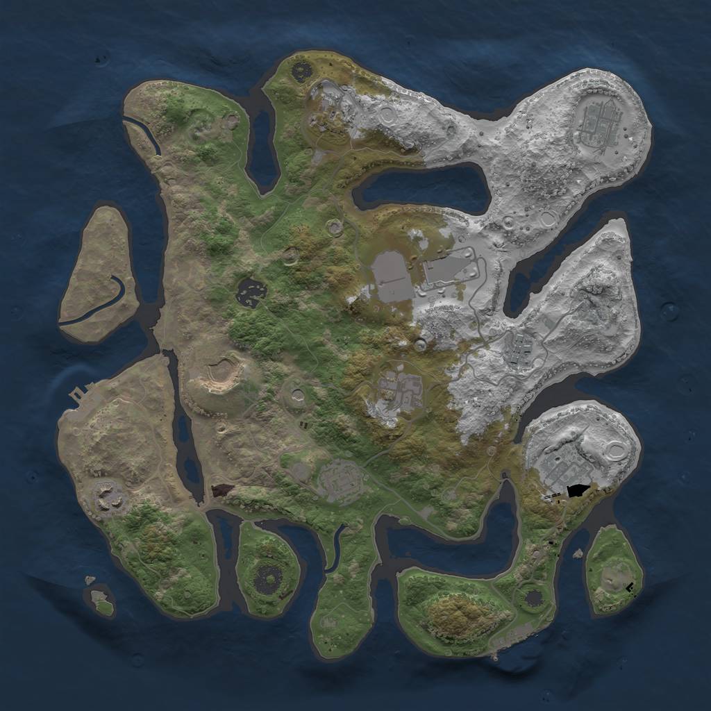 Rust Map: Procedural Map, Size: 3600, Seed: 90822118, 21 Monuments