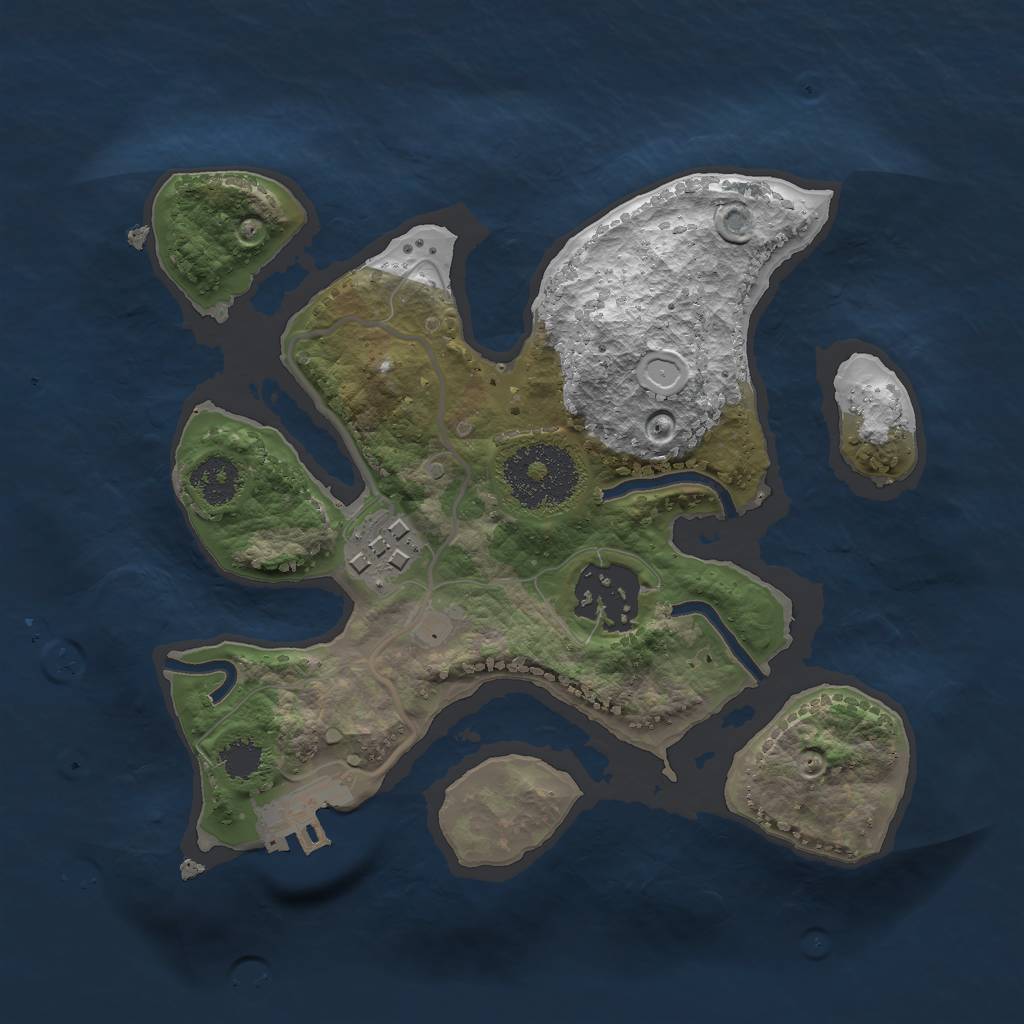 Rust Map: Procedural Map, Size: 2231, Seed: 13825, 11 Monuments