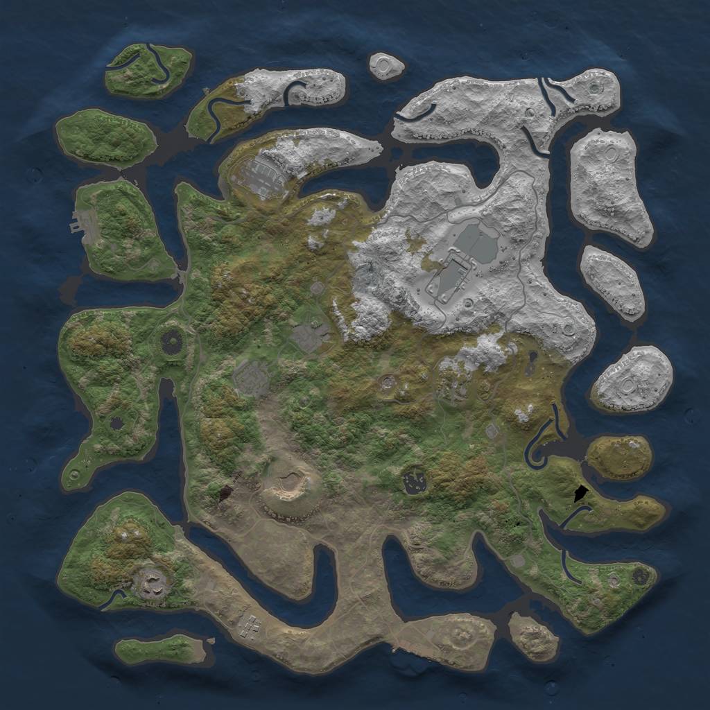 Rust Map: Procedural Map, Size: 4500, Seed: 5812598, 20 Monuments