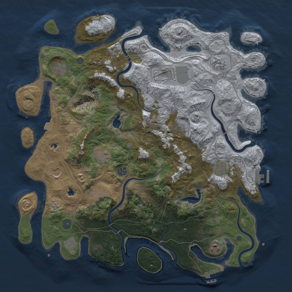 Rust Map: Procedural Map, Size: 4500, Seed: 153, 19 Monuments