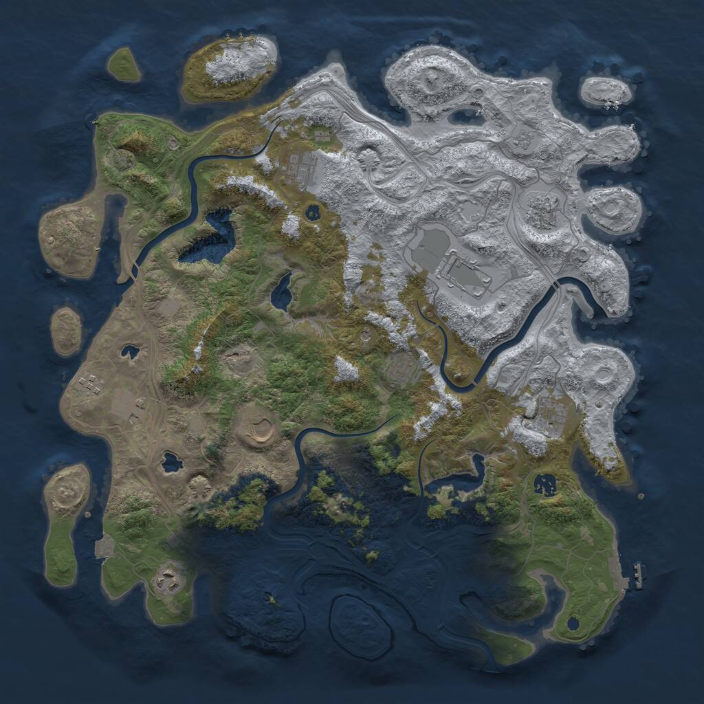 Rust Map: Procedural Map, Size: 4500, Seed: 153, 15 Monuments
