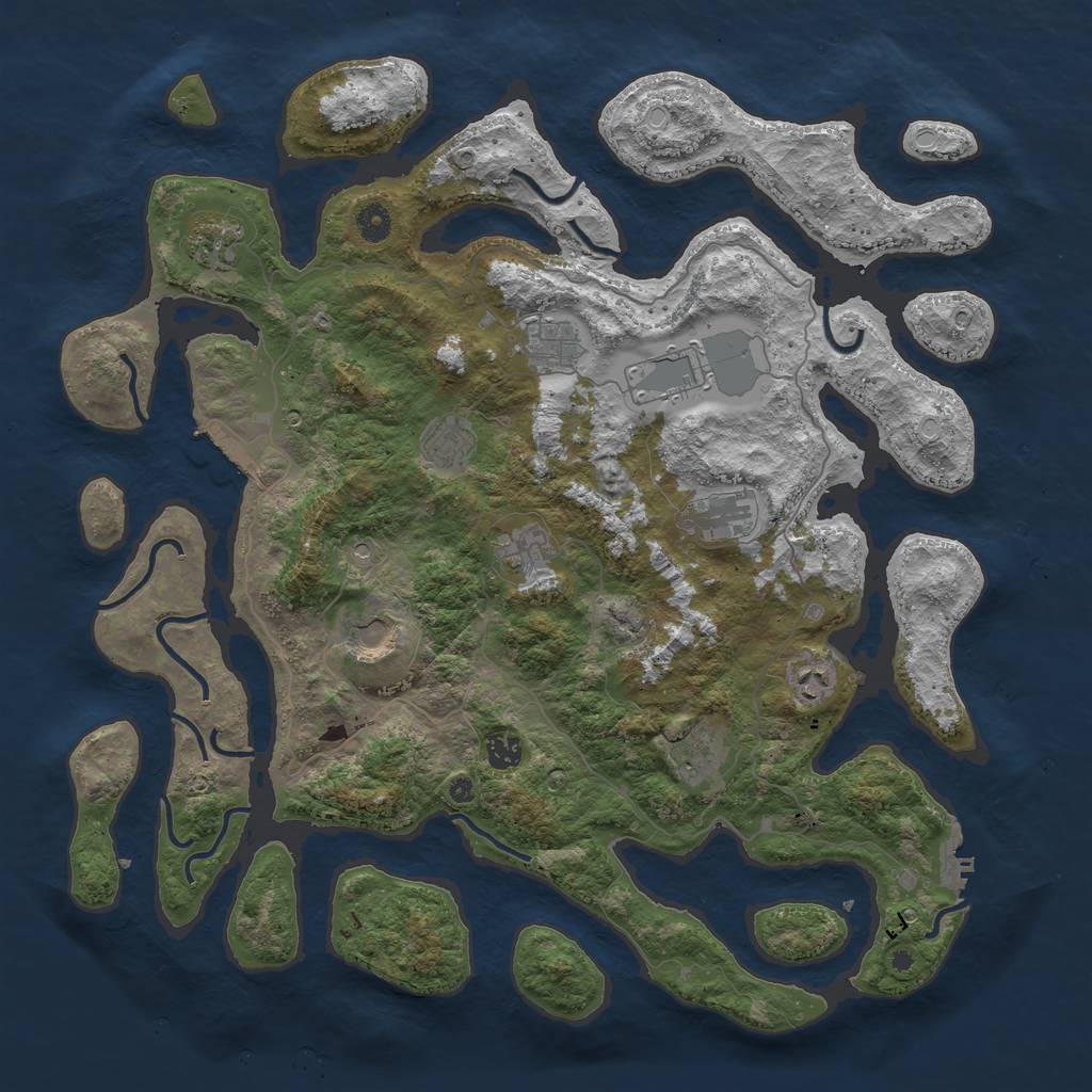 Rust Map: Procedural Map, Size: 4500, Seed: 153, 21 Monuments