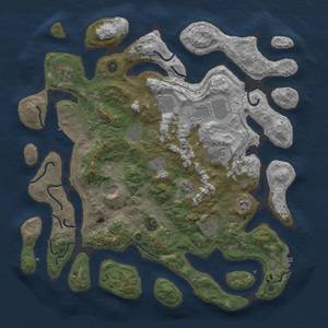 Thumbnail Rust Map: Procedural Map, Size: 4500, Seed: 153, 21 Monuments