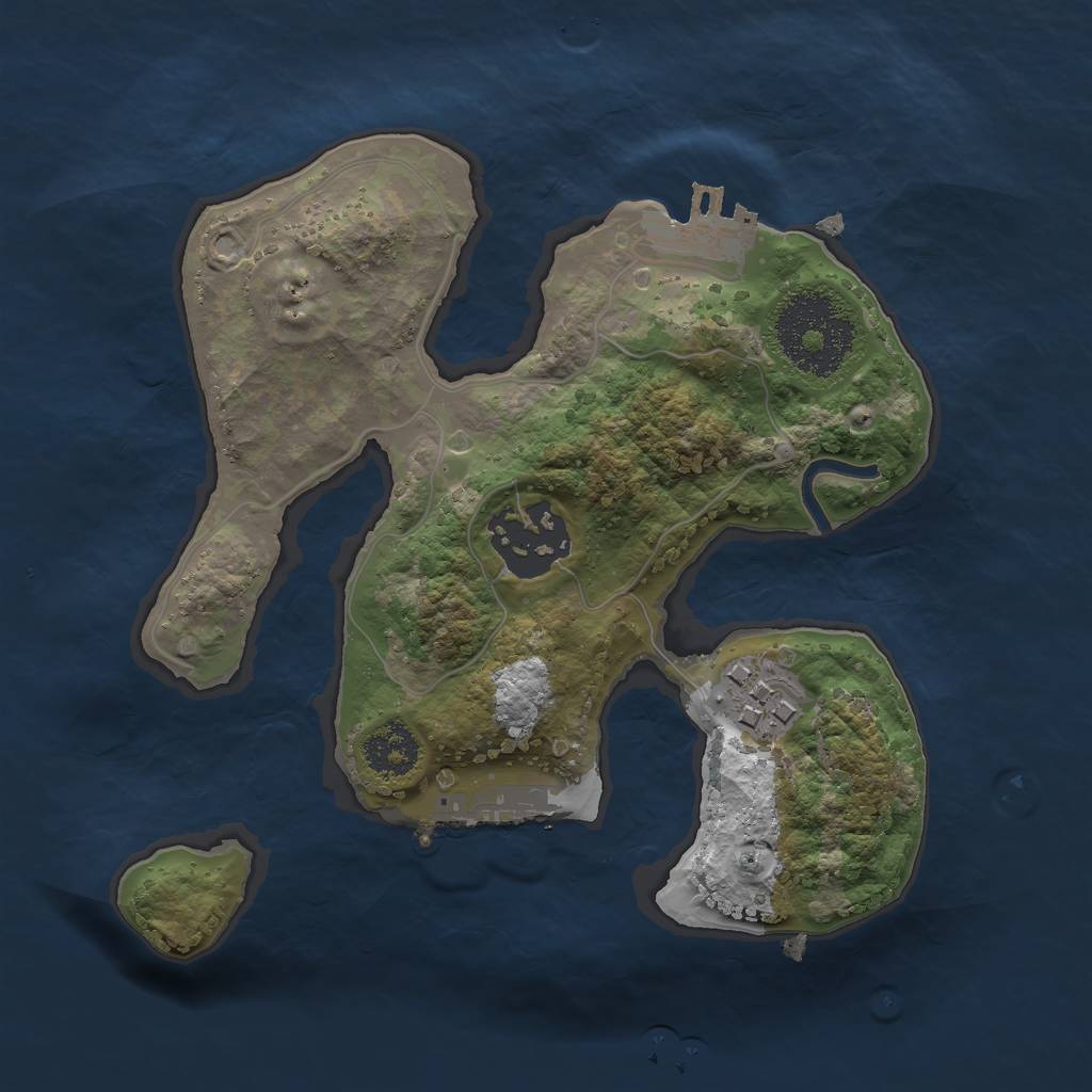 Rust Map: Procedural Map, Size: 2100, Seed: 809, 12 Monuments