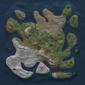 Thumbnail Rust Map: Procedural Map, Size: 3500, Seed: 726385, 20 Monuments