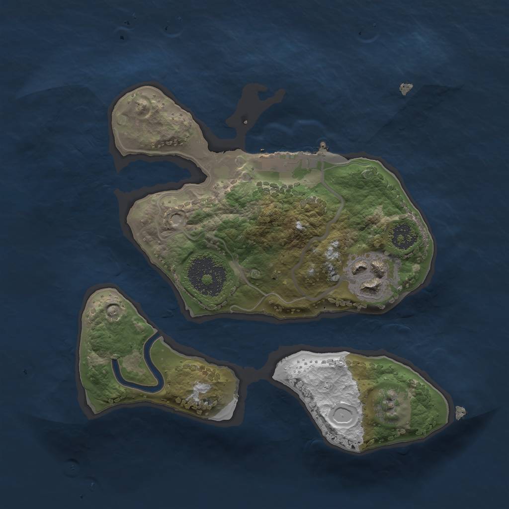 Rust Map: Procedural Map, Size: 2000, Seed: 7920, 9 Monuments