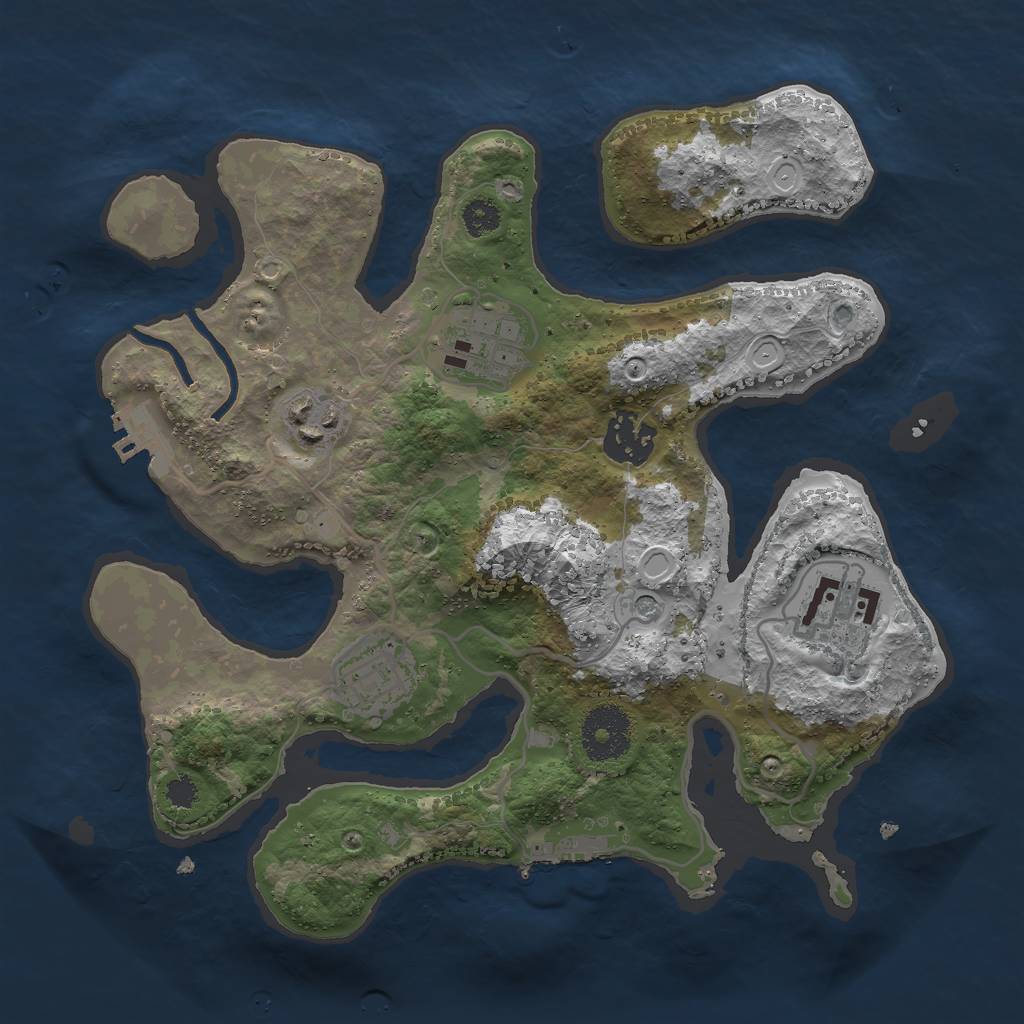 Rust Map: Procedural Map, Size: 2900, Seed: 4376321, 16 Monuments