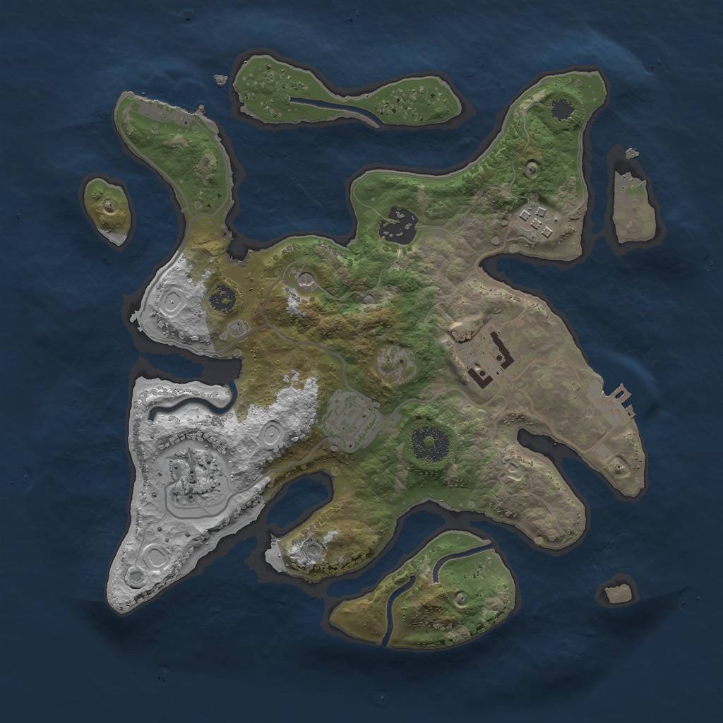 Rust Map: Procedural Map, Size: 2900, Seed: 30508, 16 Monuments