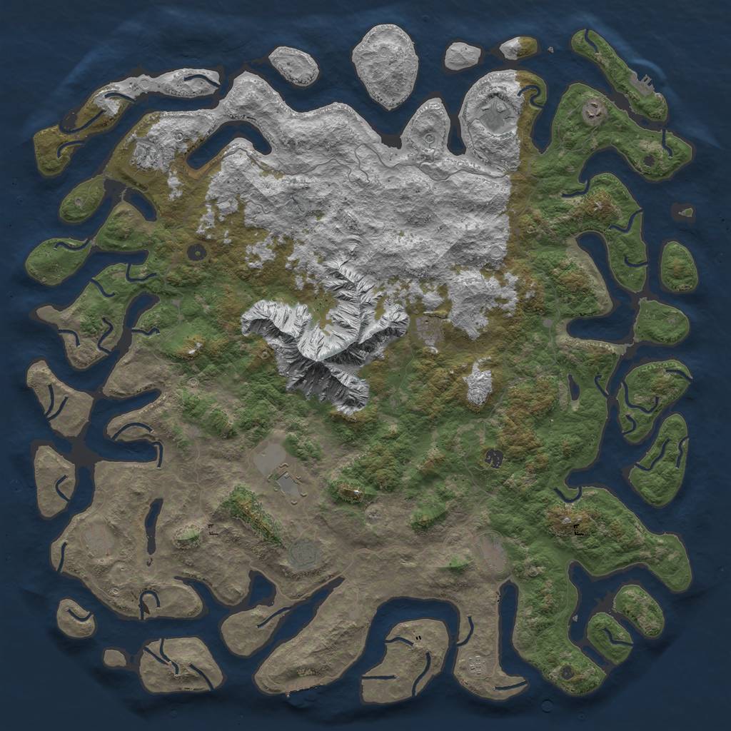 Rust Map: Procedural Map, Size: 6000, Seed: 101101, 21 Monuments