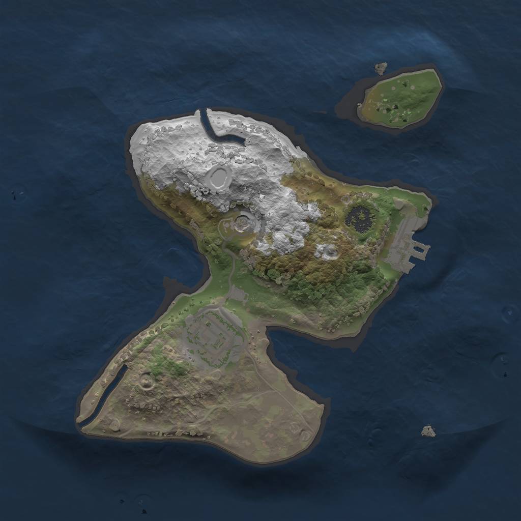 Rust Map: Procedural Map, Size: 2000, Seed: 218711, 10 Monuments