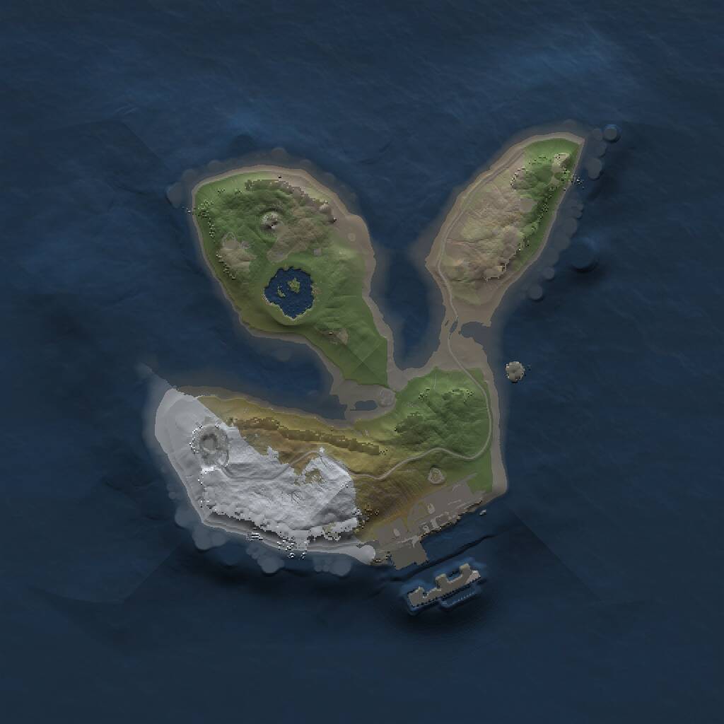 Rust Map: Procedural Map, Size: 1500, Seed: 123143, 2 Monuments