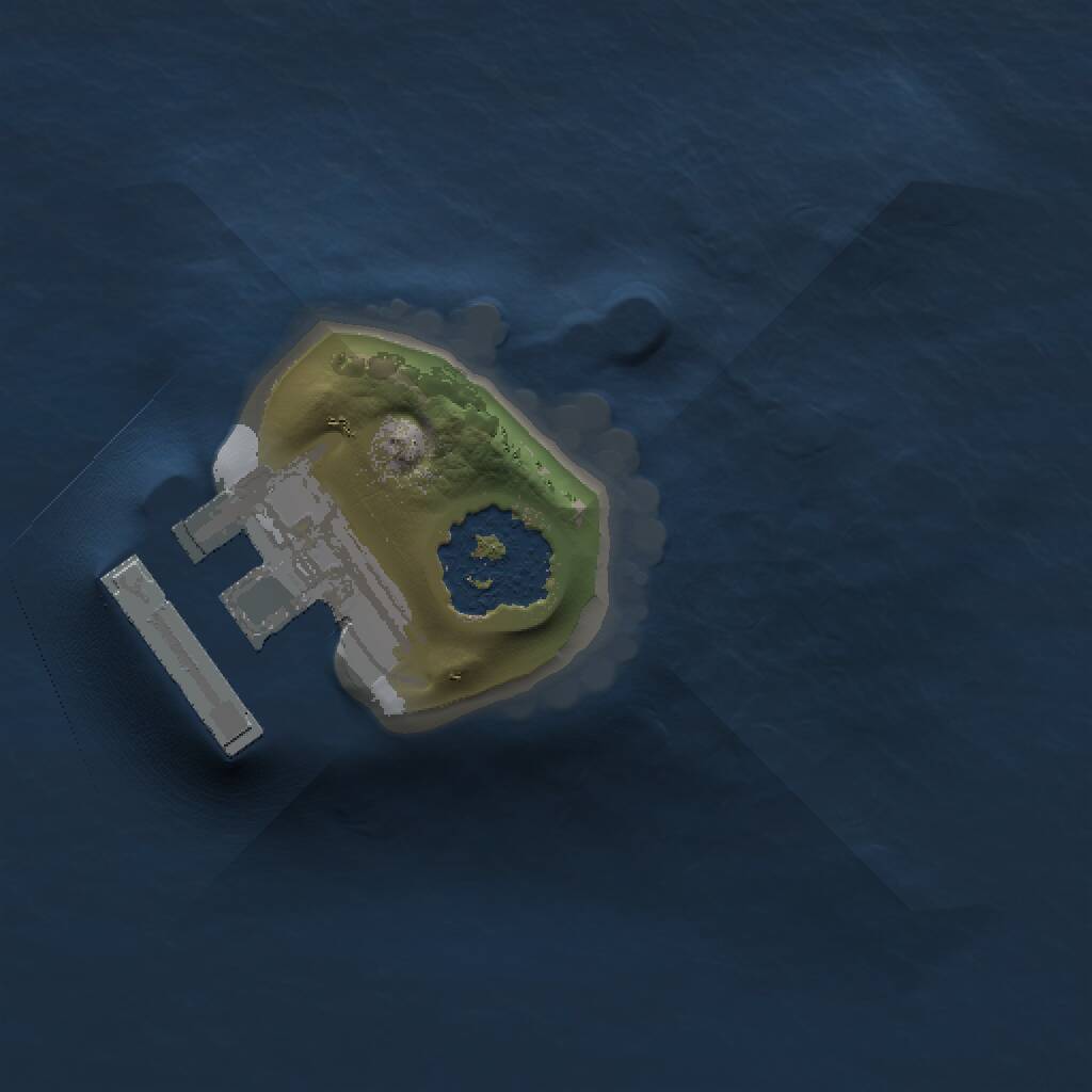 Rust Map: Procedural Map, Size: 1000, Seed: 1461626514, 2 Monuments