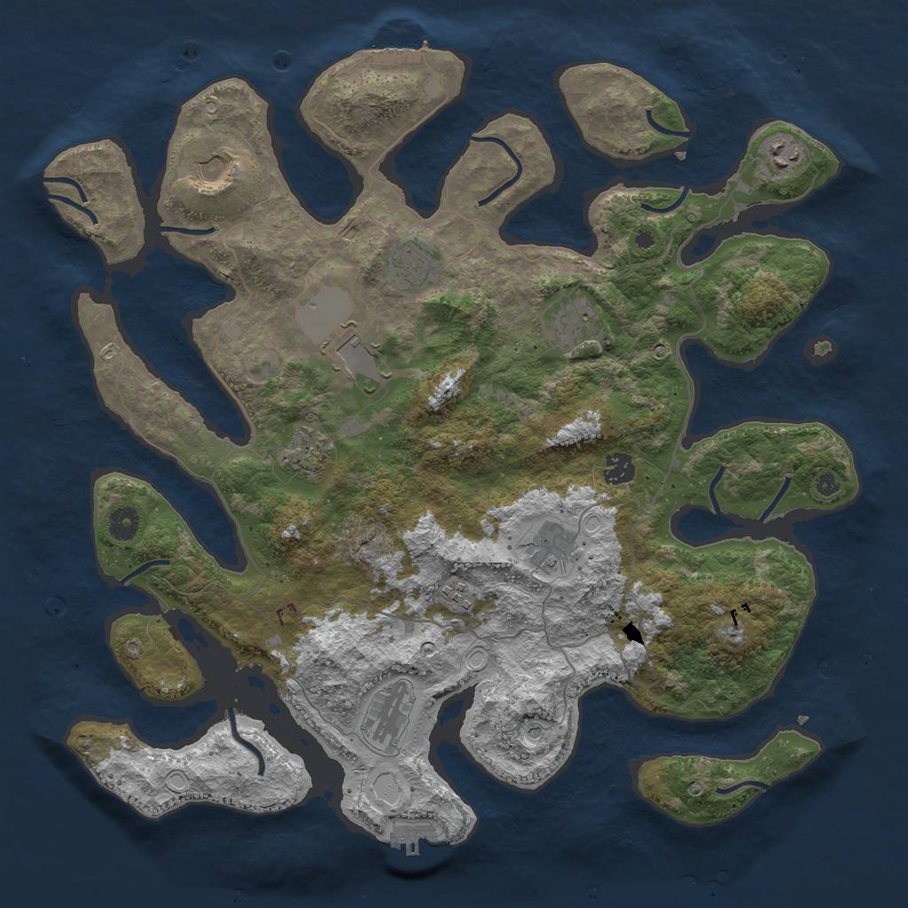 Rust Map: Procedural Map, Size: 4200, Seed: 10082021, 21 Monuments