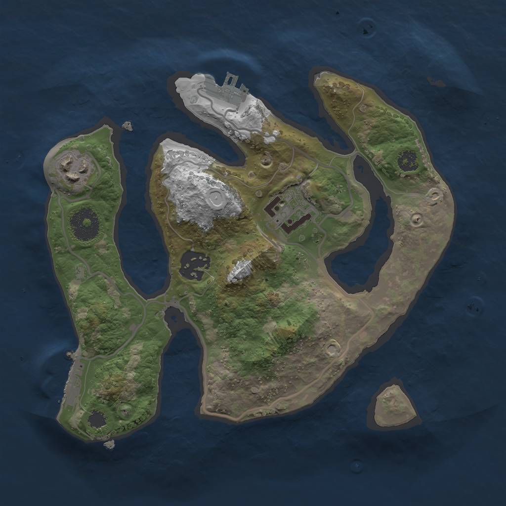 Rust Map: Procedural Map, Size: 2500, Seed: 9816594, 13 Monuments