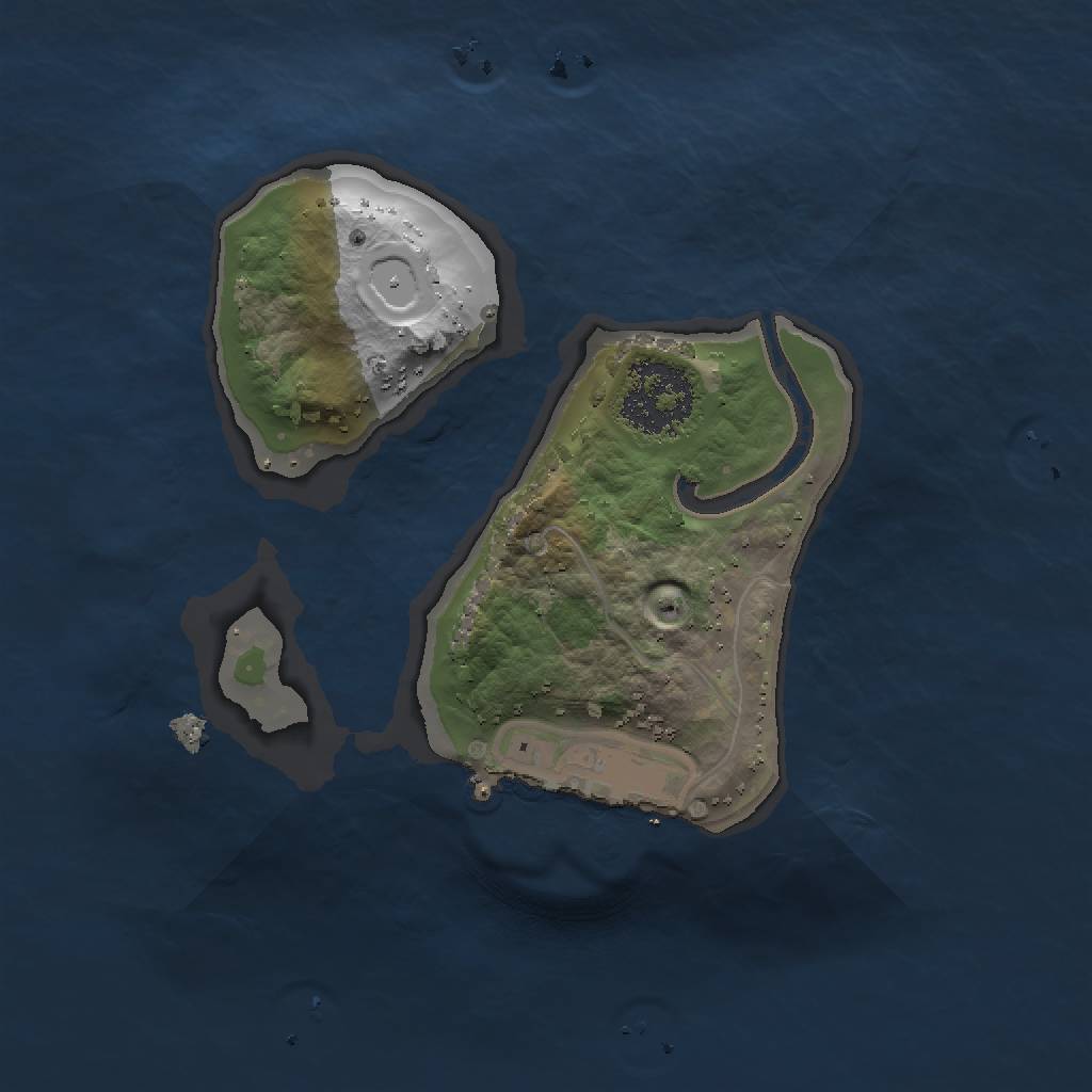 Rust Map: Procedural Map, Size: 1500, Seed: 1703342982, 7 Monuments