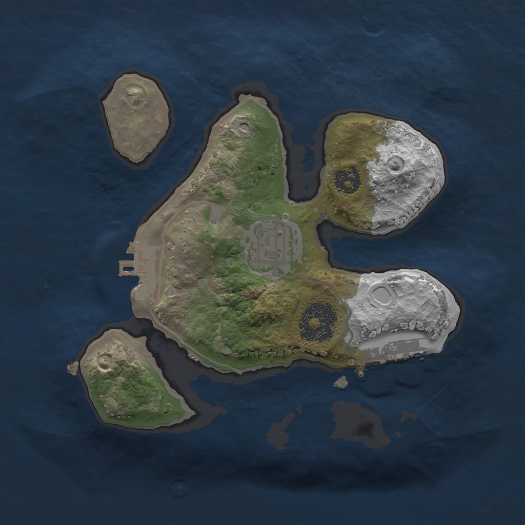 Rust Map: Procedural Map, Size: 2000, Seed: 564859, 10 Monuments