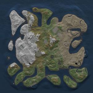 Thumbnail Rust Map: Procedural Map, Size: 4000, Seed: 1414371389, 20 Monuments