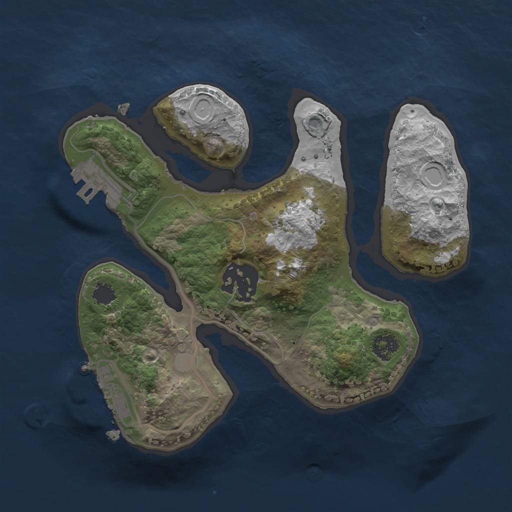 Rust Map: Procedural Map, Size: 2000, Seed: 8954, 10 Monuments