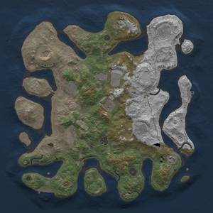 Thumbnail Rust Map: Procedural Map, Size: 4000, Seed: 629478798, 22 Monuments