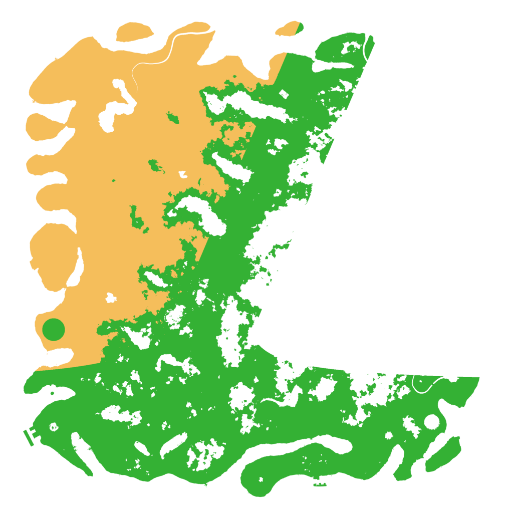 Biome Rust Map: Procedural Map, Size: 6000, Seed: 2001