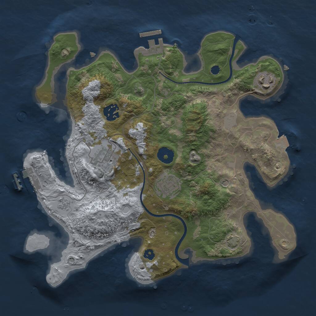 Rust Map: Procedural Map, Size: 2900, Seed: 69996, 10 Monuments