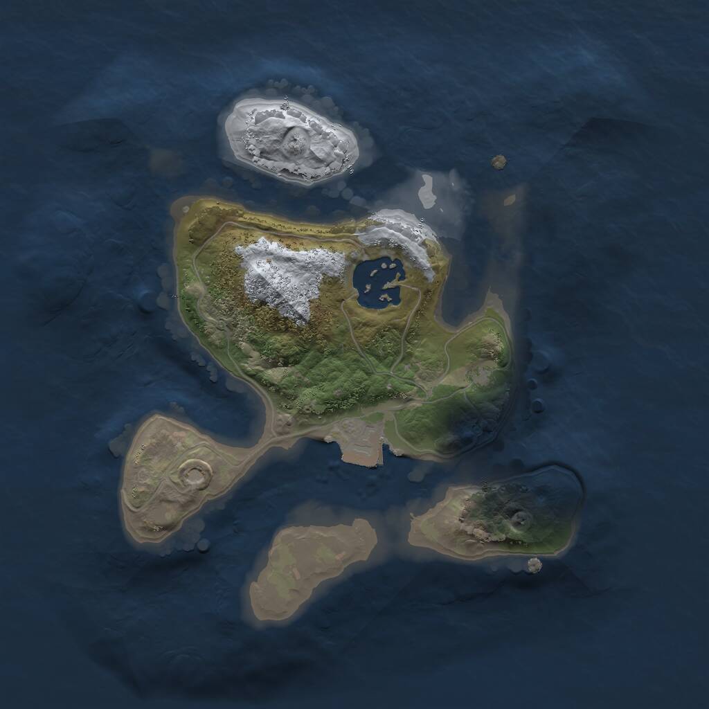 Rust Map: Procedural Map, Size: 2000, Seed: 3572, 2 Monuments