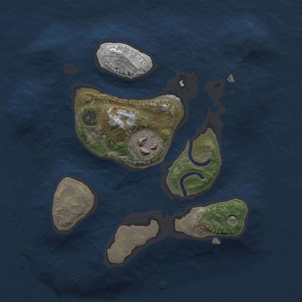 Rust Map: Procedural Map, Size: 2000, Seed: 3572, 8 Monuments