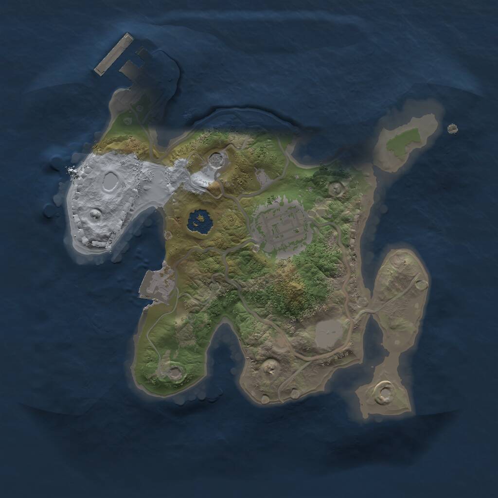 Rust Map: Procedural Map, Size: 2000, Seed: 1740315252, 4 Monuments
