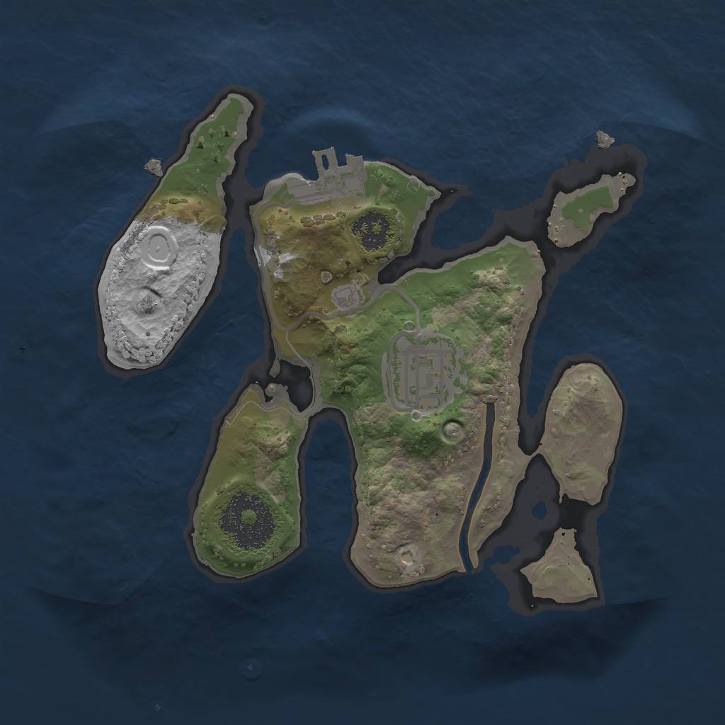 Rust Map: Procedural Map, Size: 2000, Seed: 1740315252, 9 Monuments