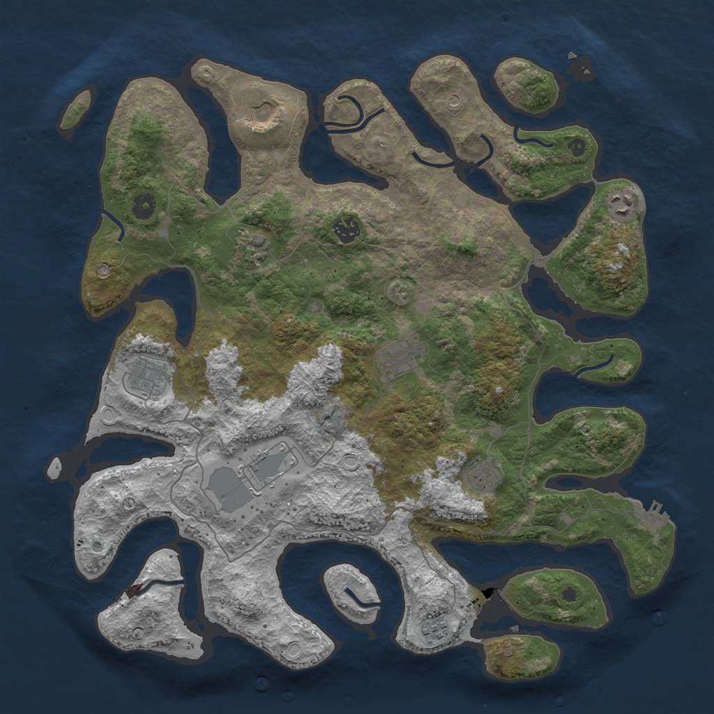 Rust Map: Procedural Map, Size: 4250, Seed: 160326, 19 Monuments