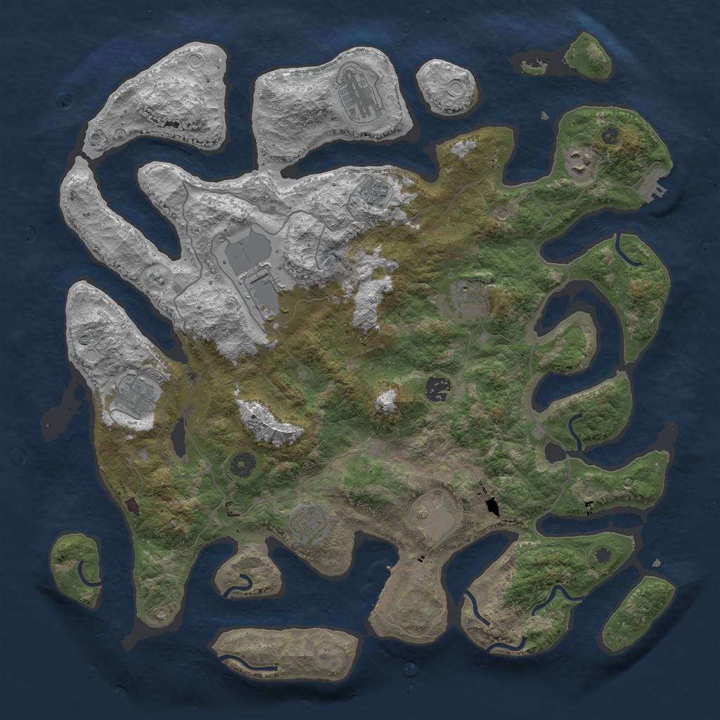 Rust Map: Procedural Map, Size: 4250, Seed: 157966, 20 Monuments