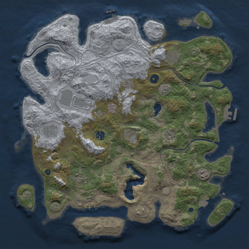 Rust Map: Procedural Map, Size: 4250, Seed: 157966, 15 Monuments