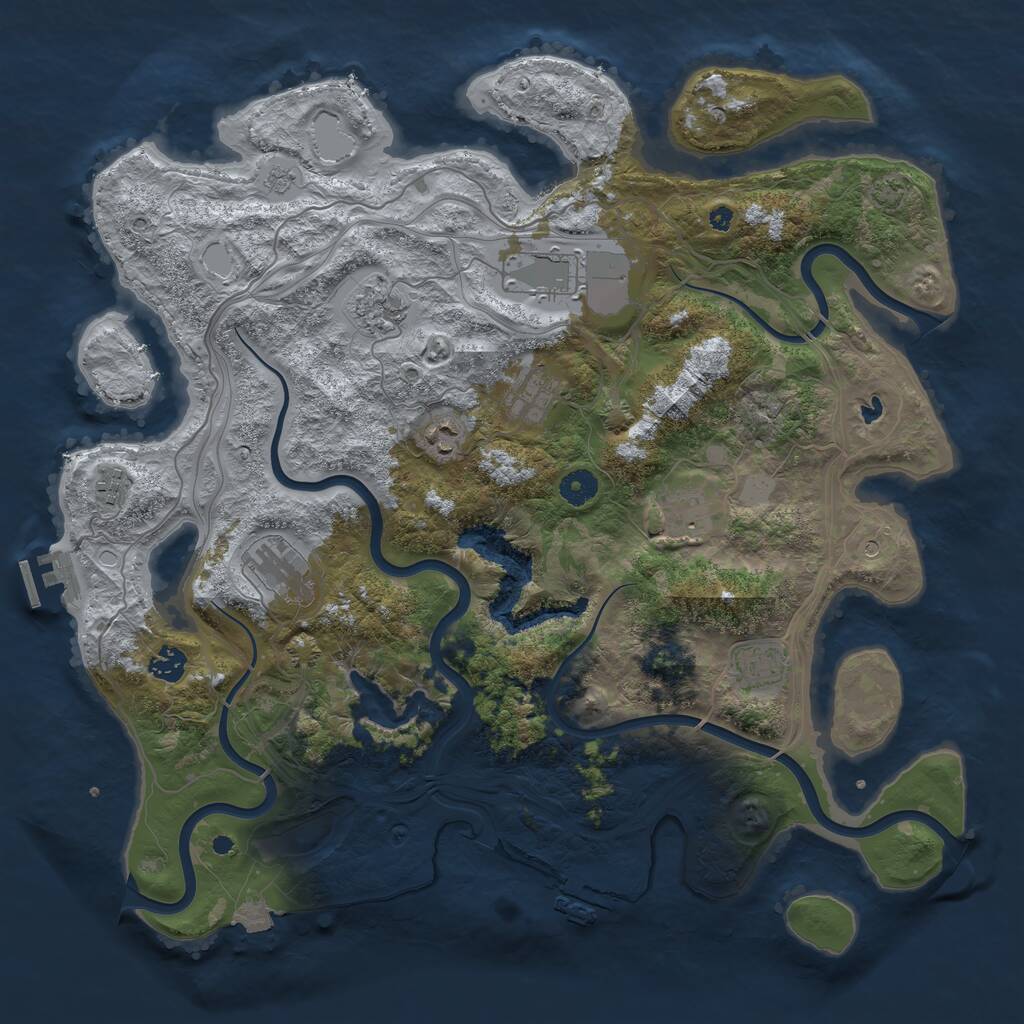 Rust Map: Procedural Map, Size: 4250, Seed: 634517, 15 Monuments