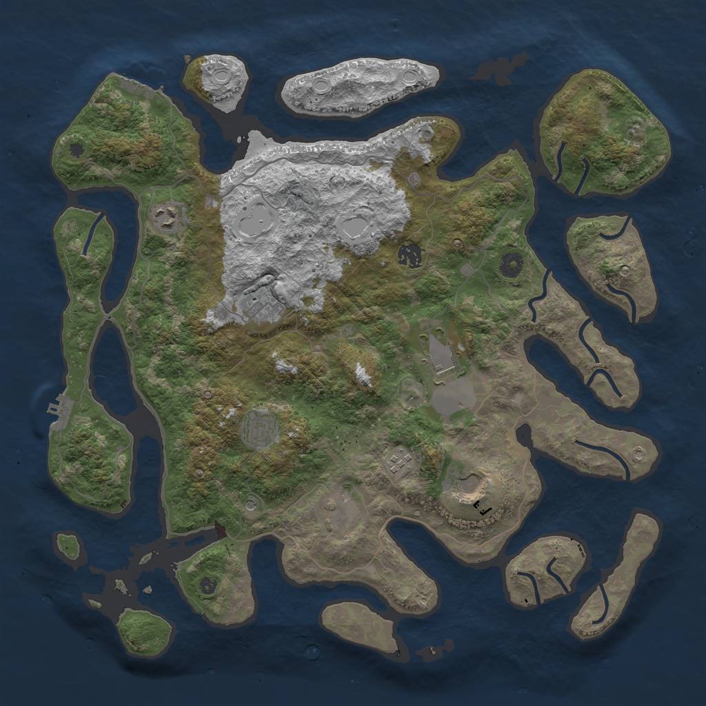Rust Map: Procedural Map, Size: 4250, Seed: 961606, 19 Monuments