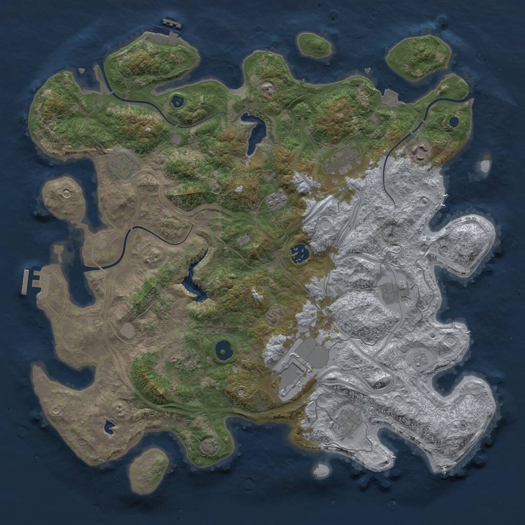 Rust Map: Procedural Map, Size: 4250, Seed: 581787, 15 Monuments