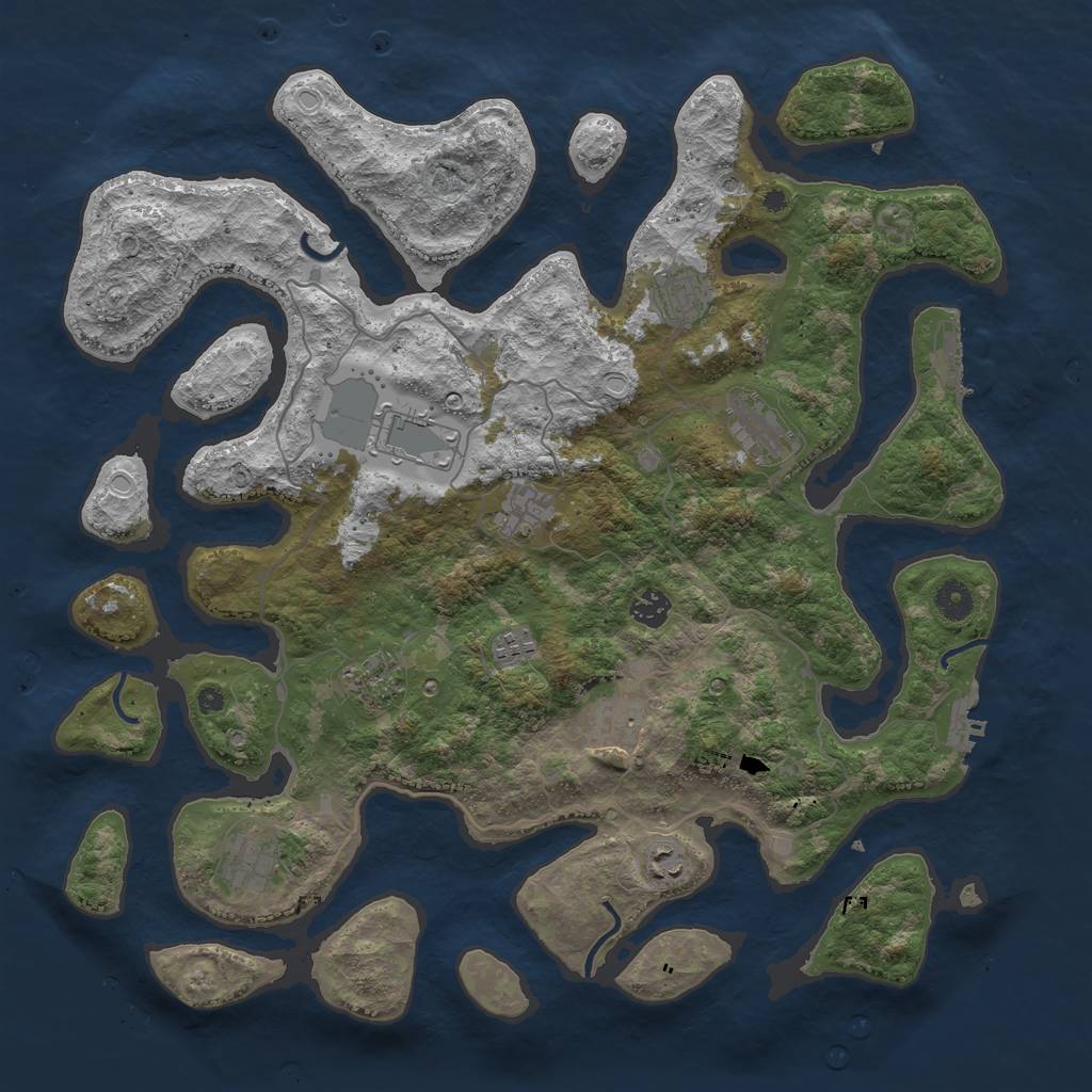 Rust Map: Procedural Map, Size: 4250, Seed: 656074, 21 Monuments