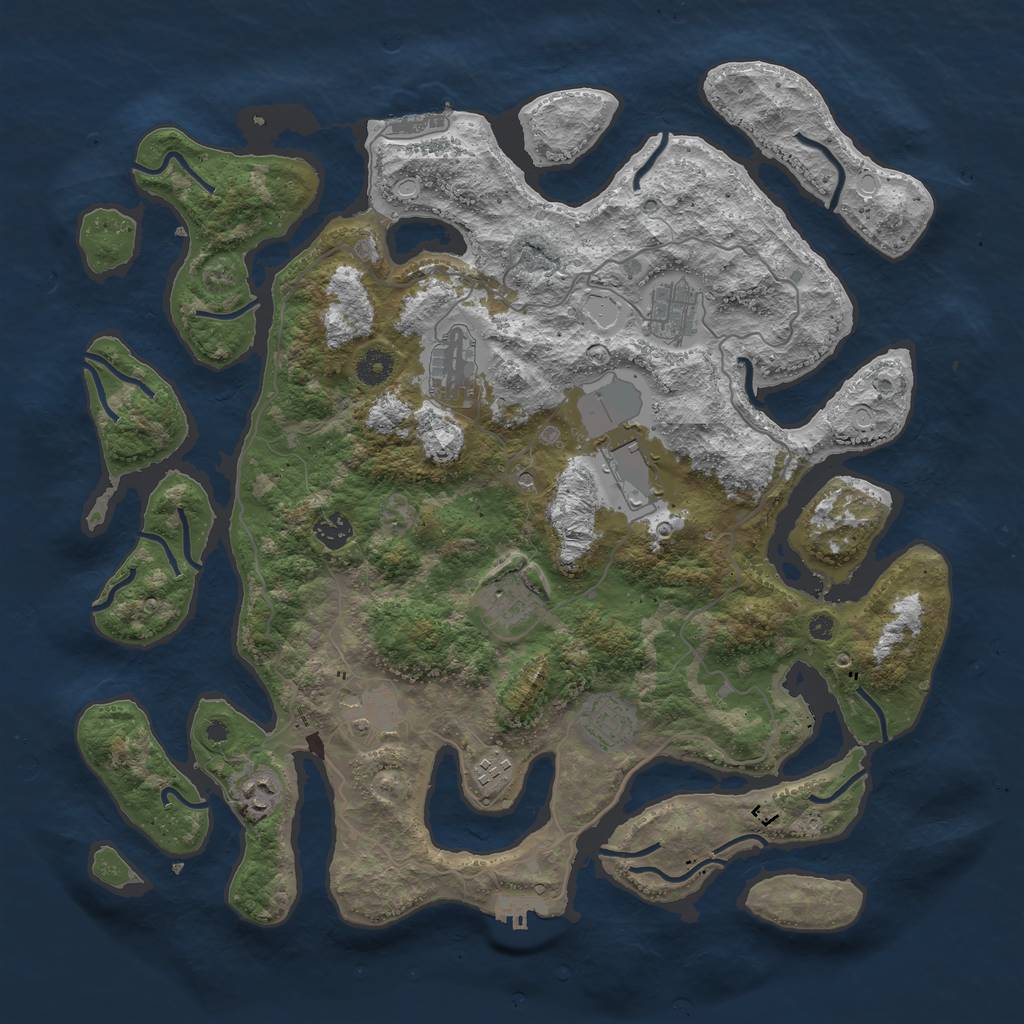 Rust Map: Procedural Map, Size: 4250, Seed: 294064, 20 Monuments