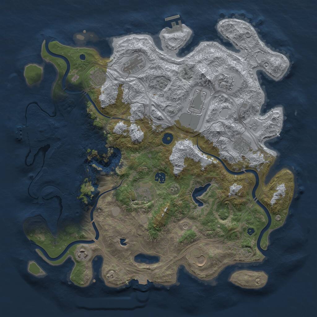 Rust Map: Procedural Map, Size: 4250, Seed: 294064, 16 Monuments