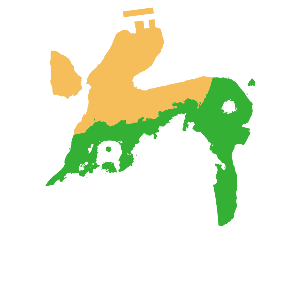 Biome Rust Map: Procedural Map, Size: 2000, Seed: 4254