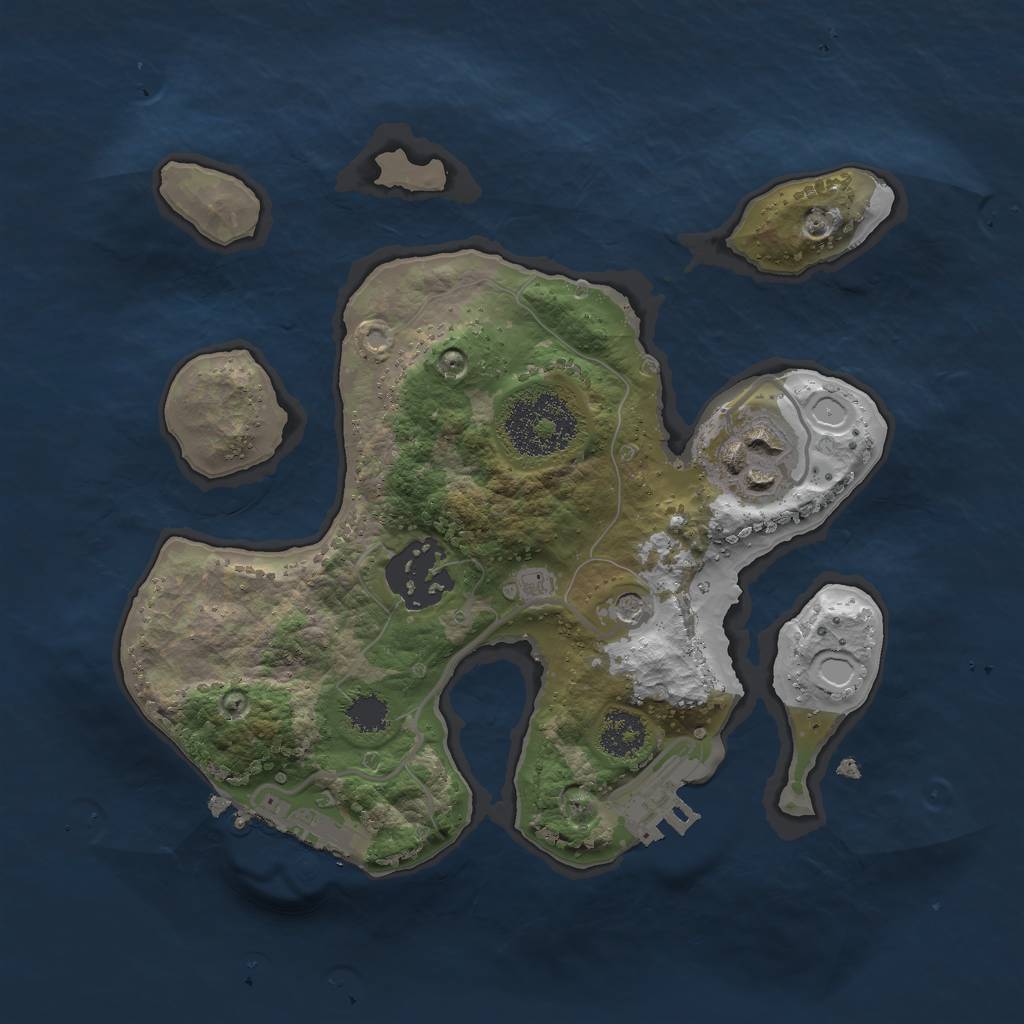 Rust Map: Procedural Map, Size: 2270, Seed: 77777778, 13 Monuments