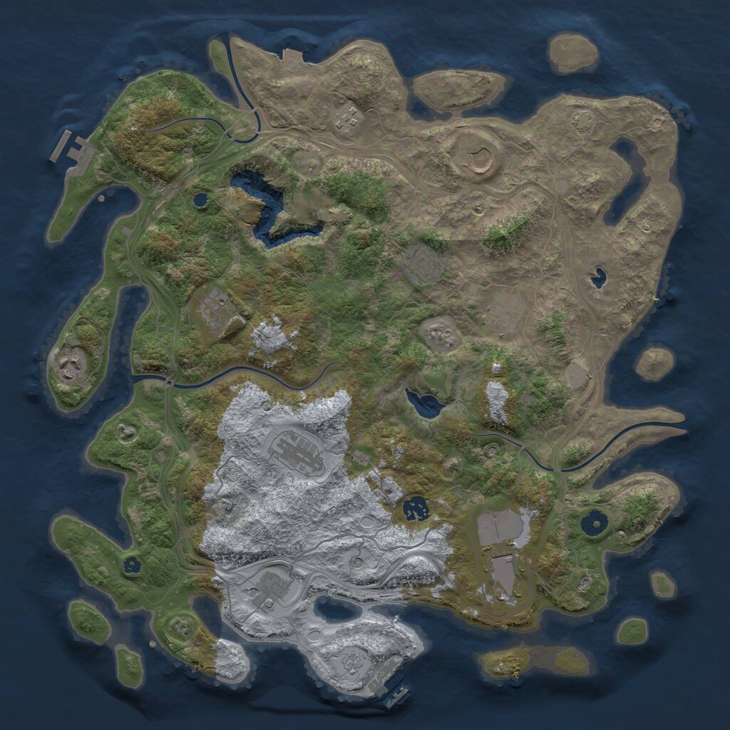 Rust Map: Procedural Map, Size: 4250, Seed: 787471, 16 Monuments