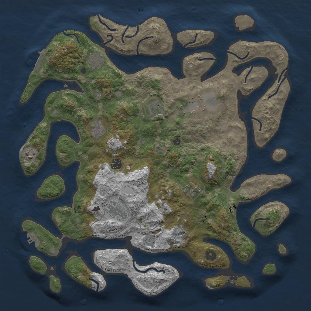 Rust Map: Procedural Map, Size: 4250, Seed: 787471, 20 Monuments