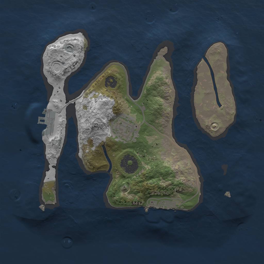 Rust Map: Procedural Map, Size: 2200, Seed: 91741342, 11 Monuments