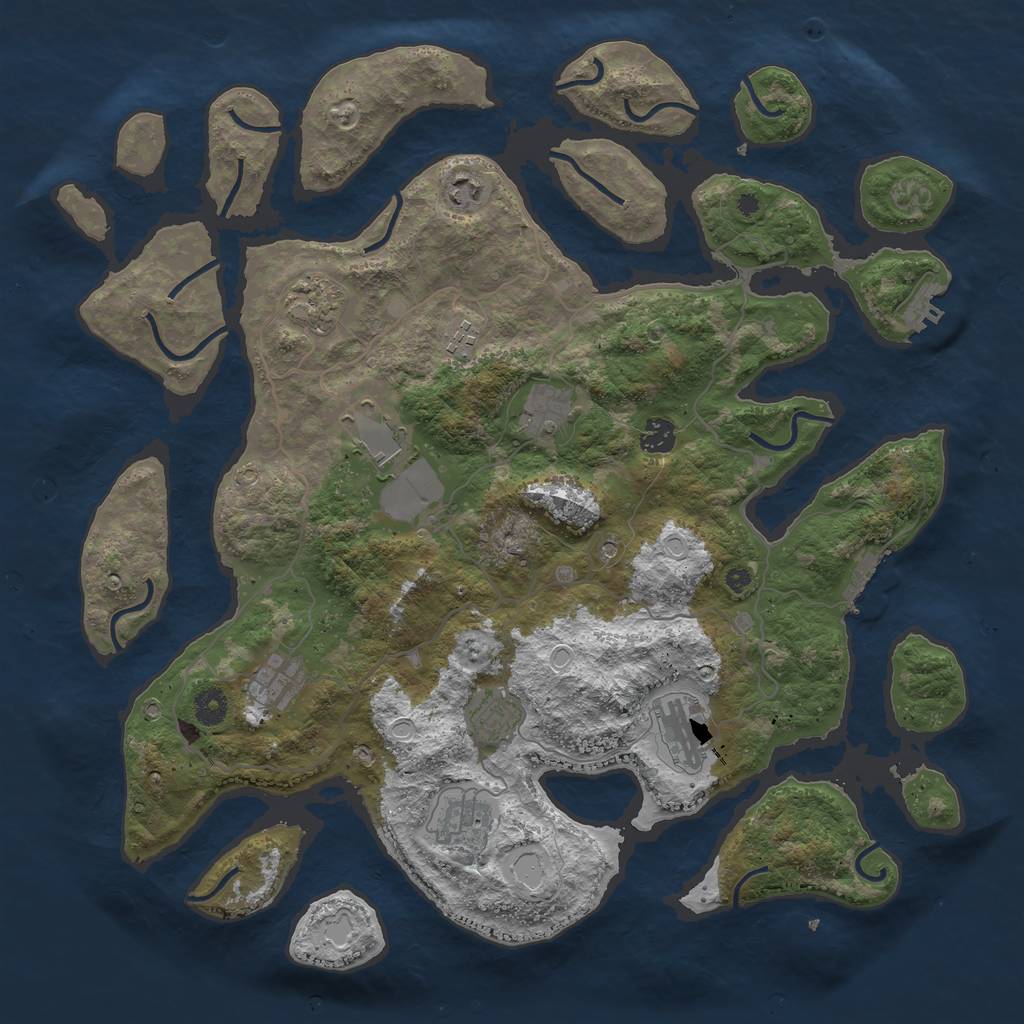 Rust Map: Procedural Map, Size: 4250, Seed: 632737, 21 Monuments