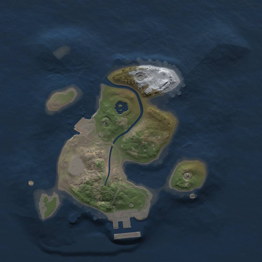 Rust Map: Procedural Map, Size: 2000, Seed: 7126935, 2 Monuments