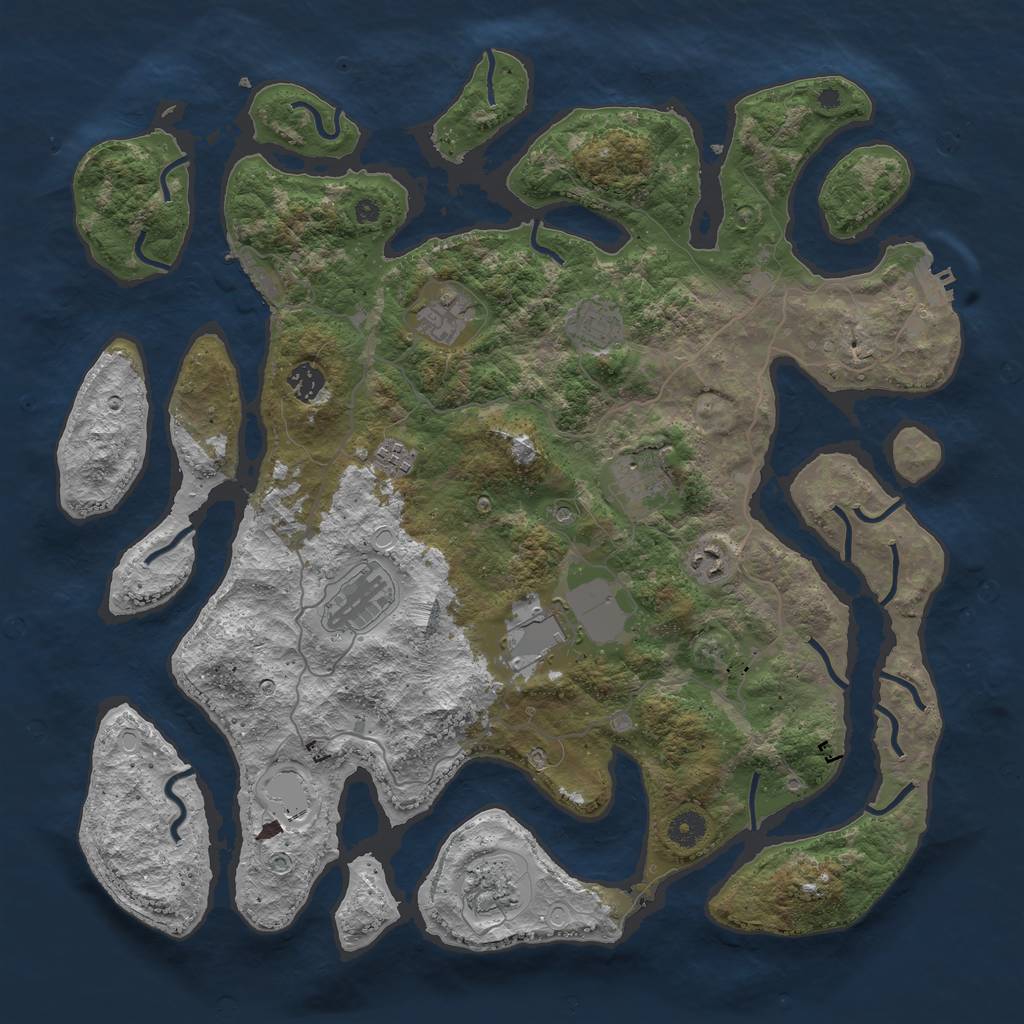 Rust Map: Procedural Map, Size: 4250, Seed: 5126, 20 Monuments