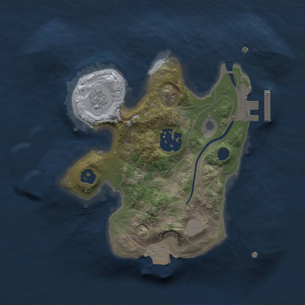 Rust Map: Procedural Map, Size: 2000, Seed: 20051994, 4 Monuments