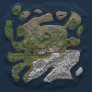 Thumbnail Rust Map: Procedural Map, Size: 3500, Seed: 7331, 19 Monuments