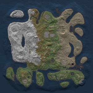 Thumbnail Rust Map: Procedural Map, Size: 4000, Seed: 1093805626, 22 Monuments