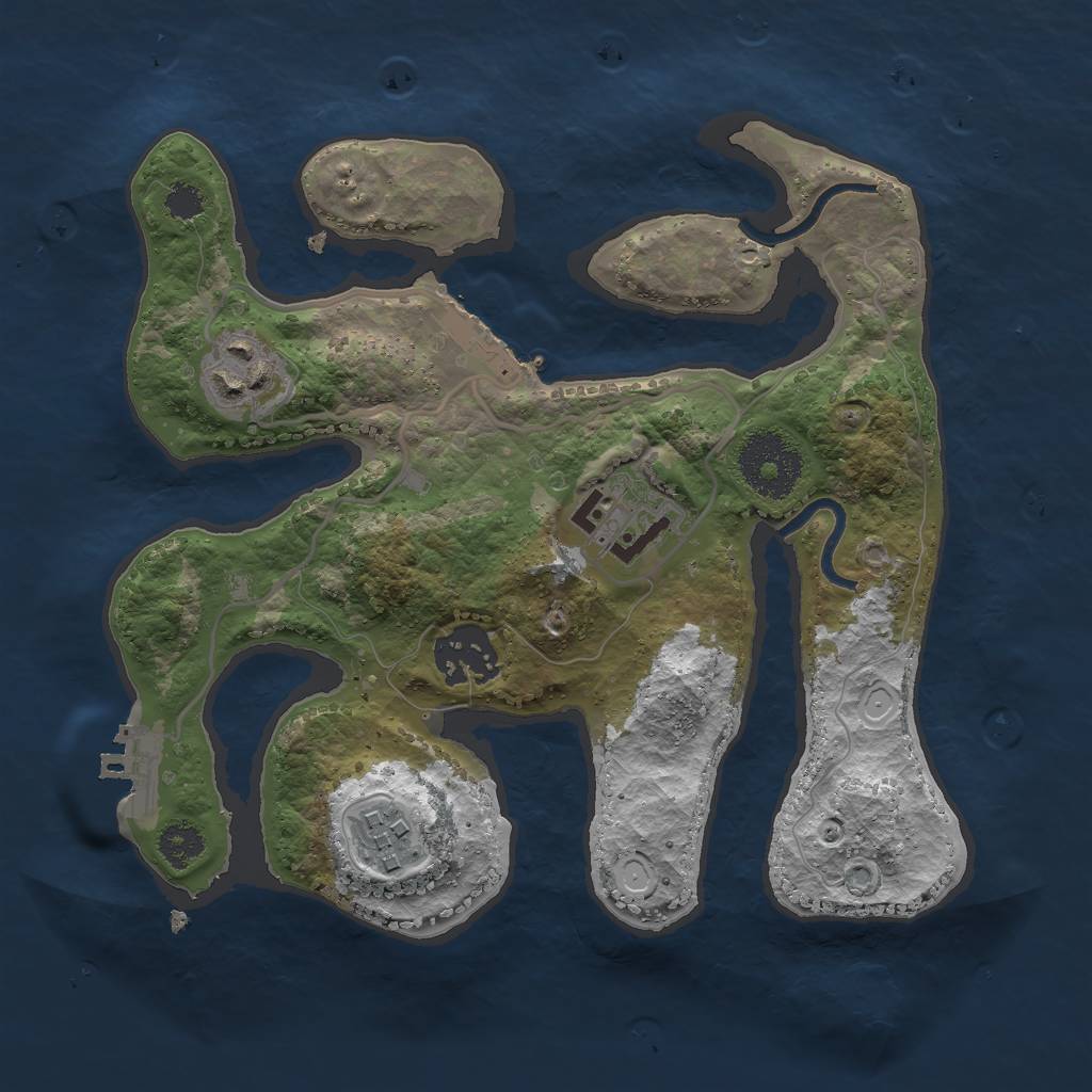 Rust Map: Procedural Map, Size: 2600, Seed: 280, 14 Monuments